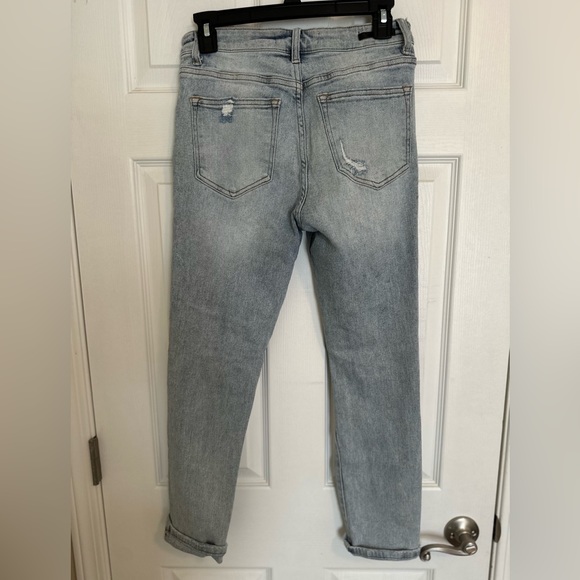 RISEN Distressed Relaxed Fit Roll Up Cuff Skinny-Light Wash Jeans size 27 (5) - Picture 5 of 5